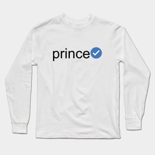 Verified Prince (Black Text) Long Sleeve T-Shirt